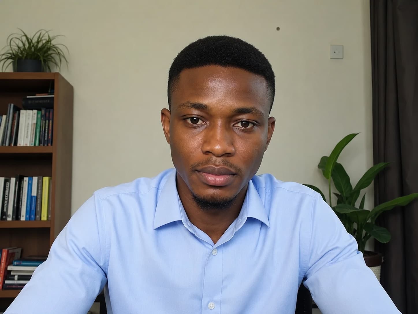 Job seeker preparing for an online interview